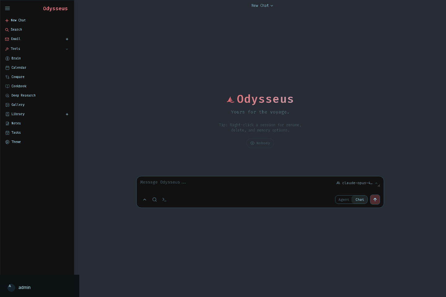 本地 Odysseus Chat 首页截图